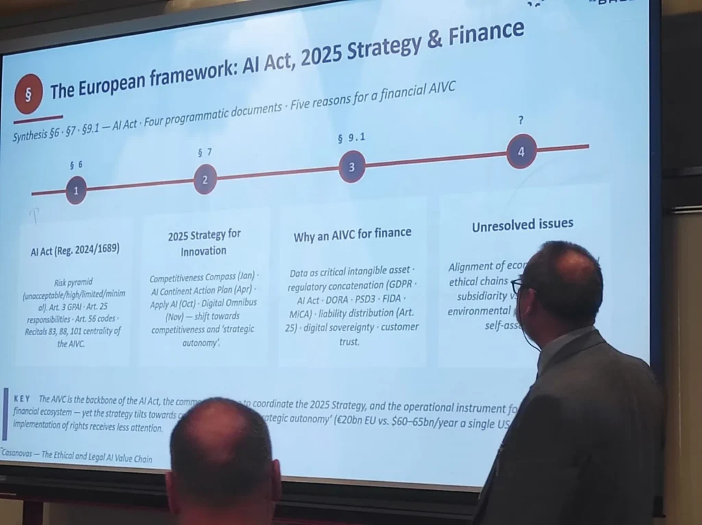 Pompeu Casanovas (CSIC): el marco europeo (AI Act, Estrategia 2025) y la cadena de valor de la IA ética y legal (AIVC).